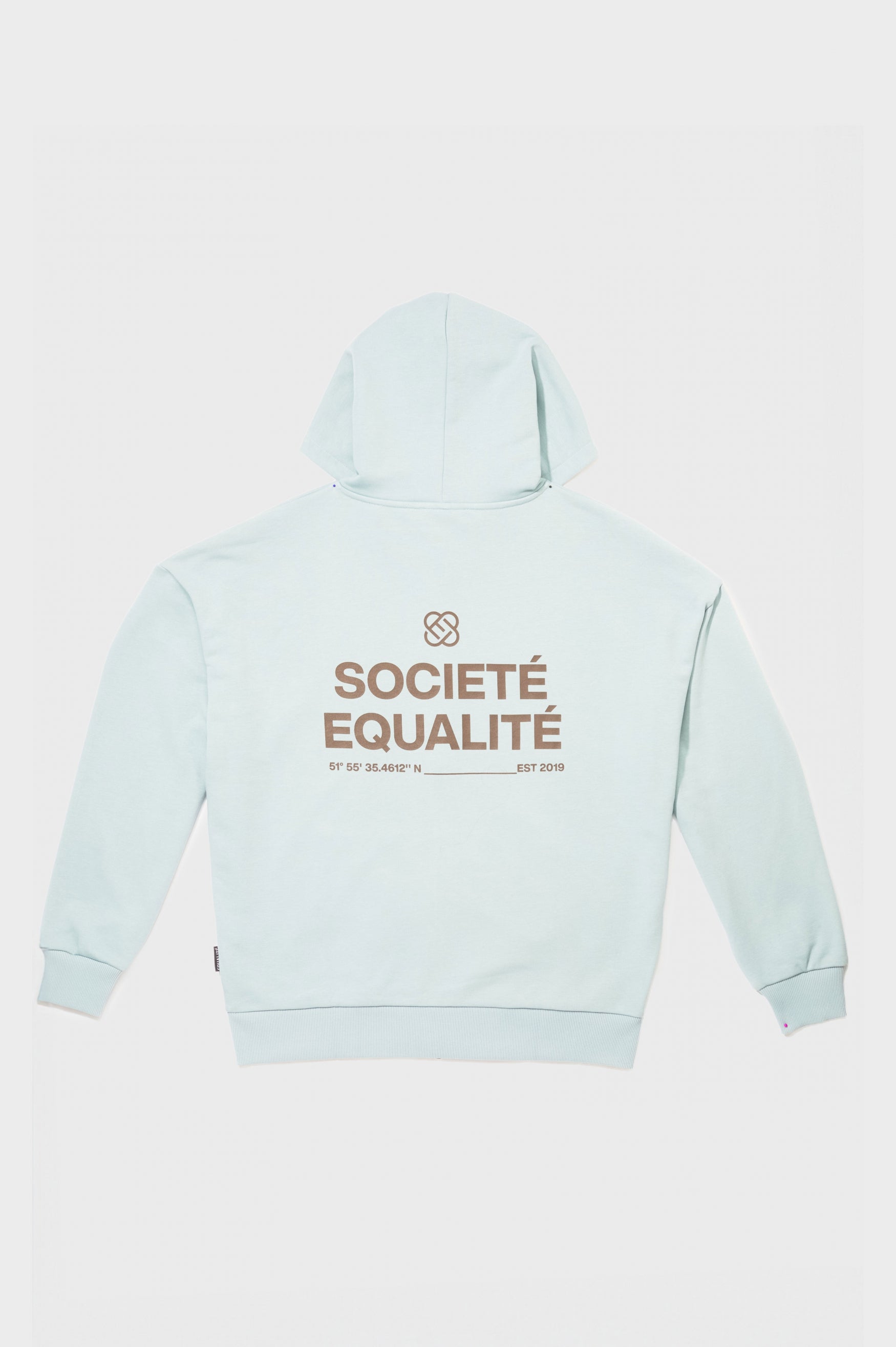 Societé übergroße Full Reißverschluss Hoodie | Hellblau