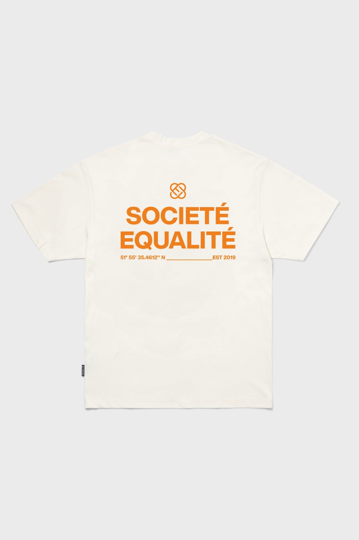 Gesellige übergroße Tee | Off-White & Orange