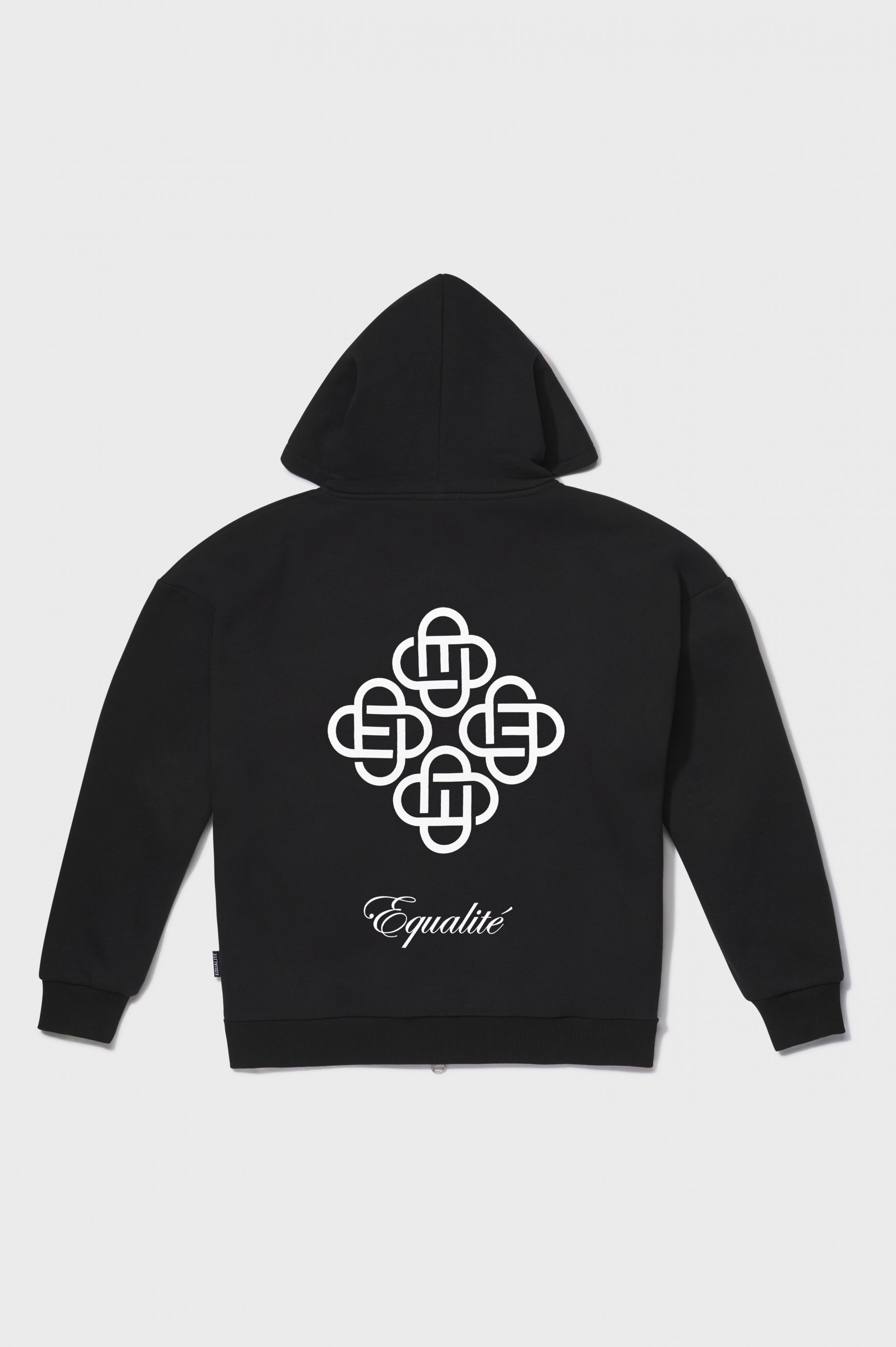 SYMBOL OVERSIZED FULL ZIP HOODIE | BLACK & WHITE