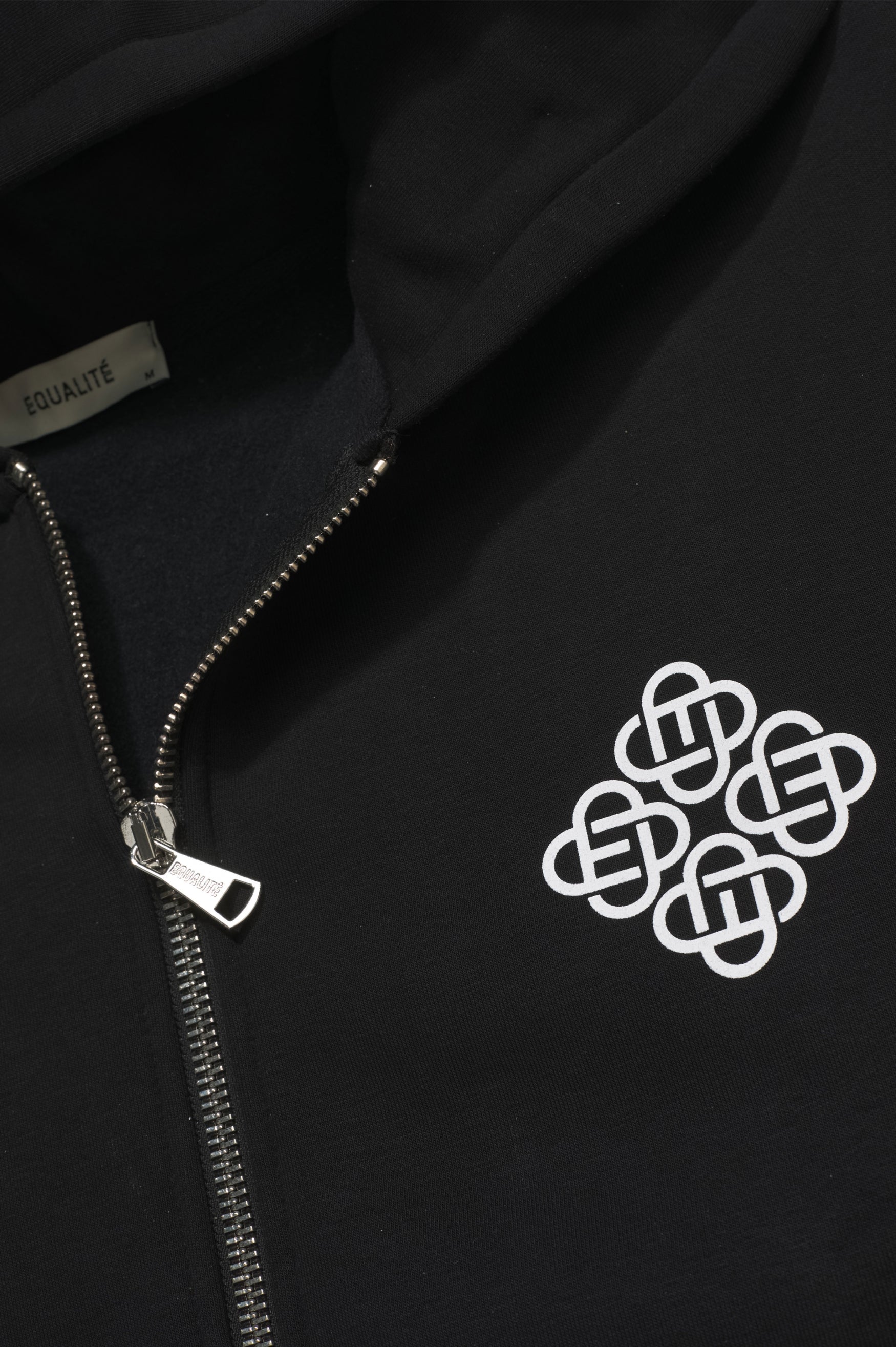 SYMBOL OVERSIZED FULL ZIP HOODIE | BLACK & WHITE