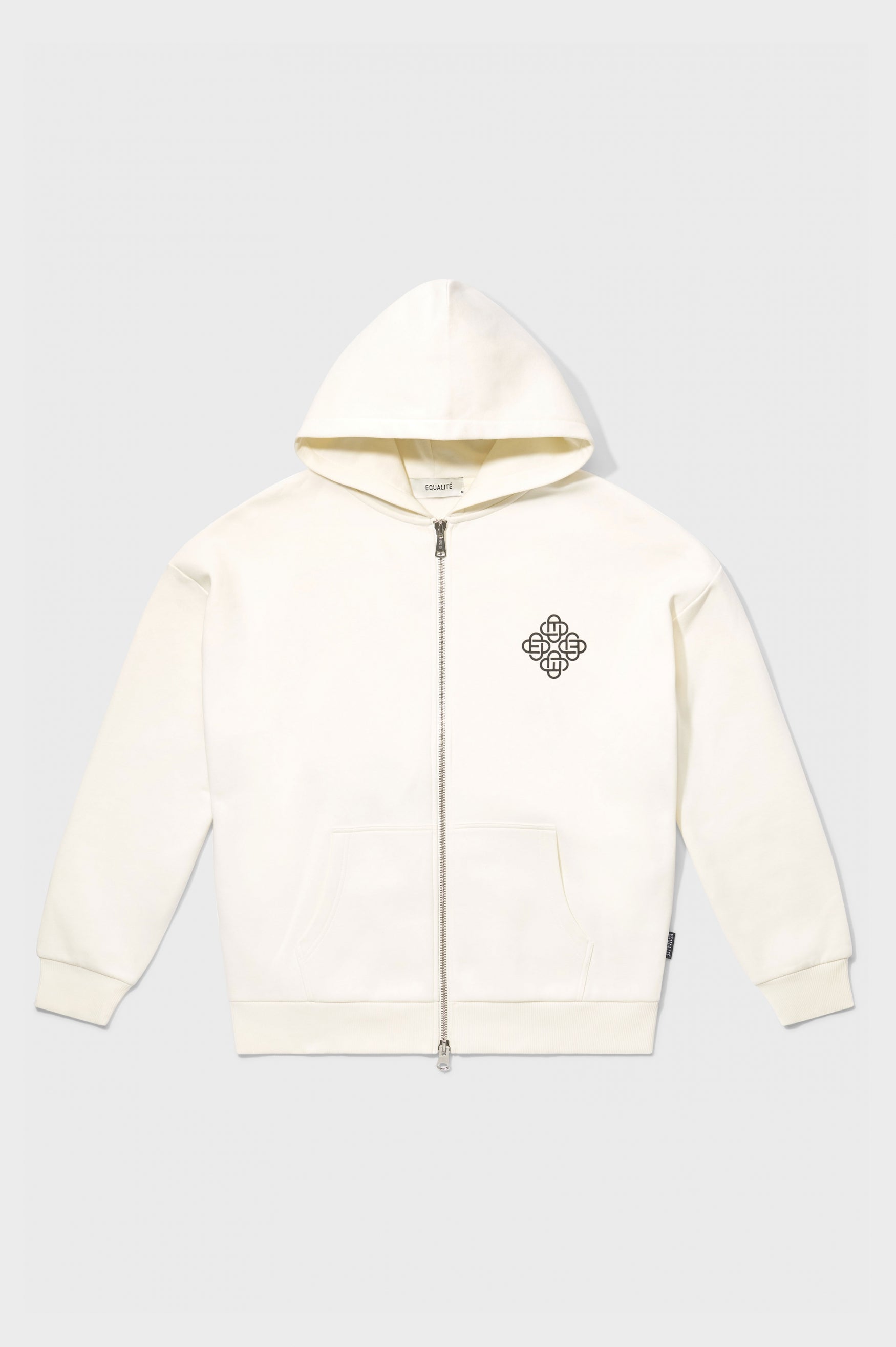 SYMBOL OVERSIZED FULL ZIP HOODIE | OFF-WHITE