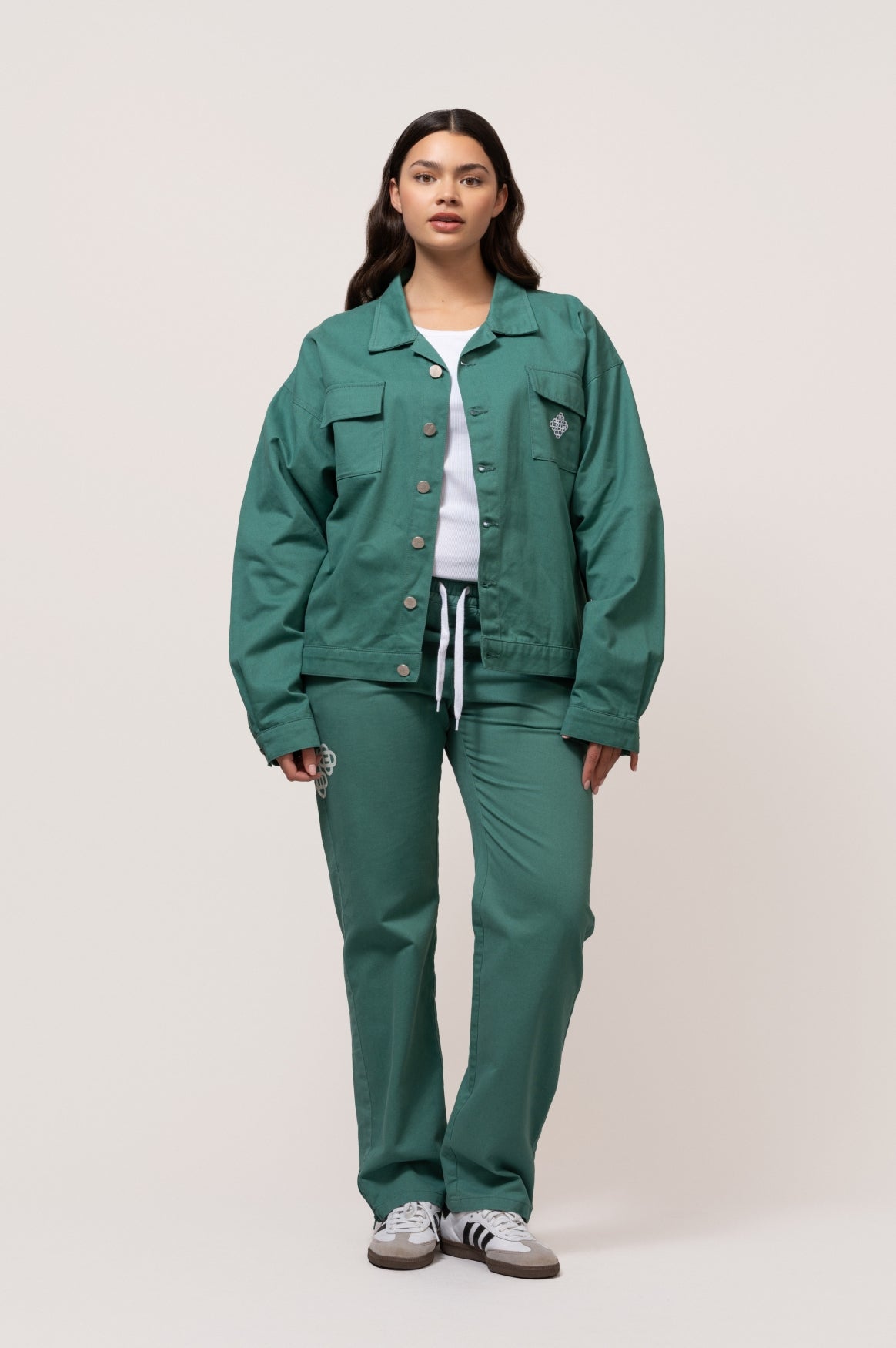 SYMBOL BOXY JACKET | PETROL GREEN