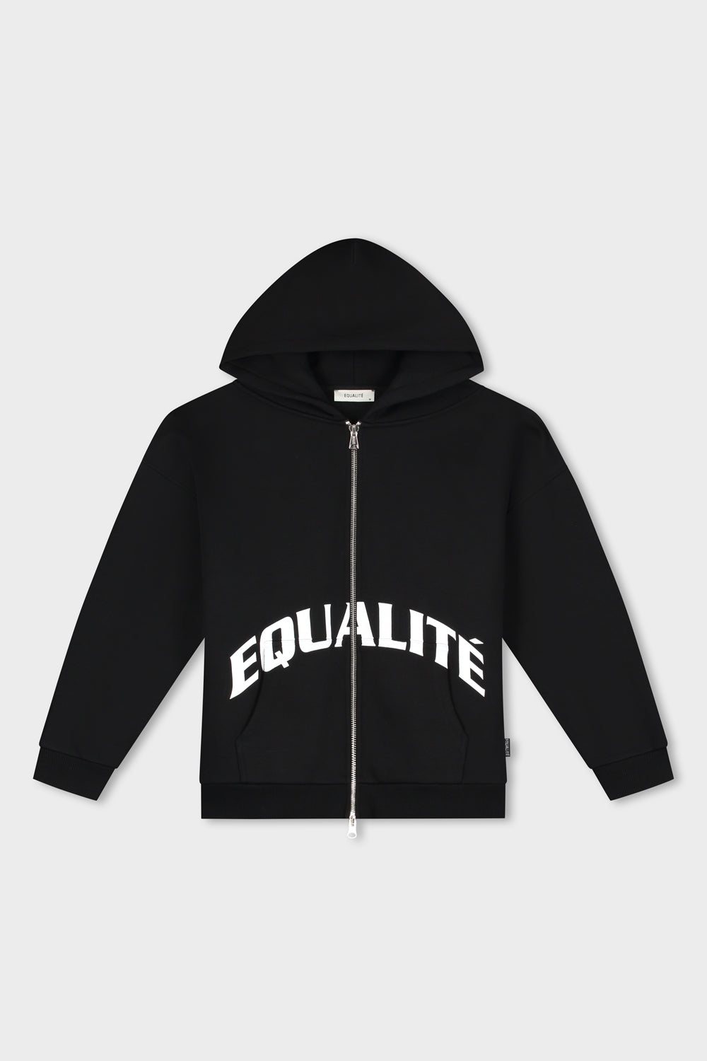 VARSITY FULL ZIP HOODIE | BLACK
