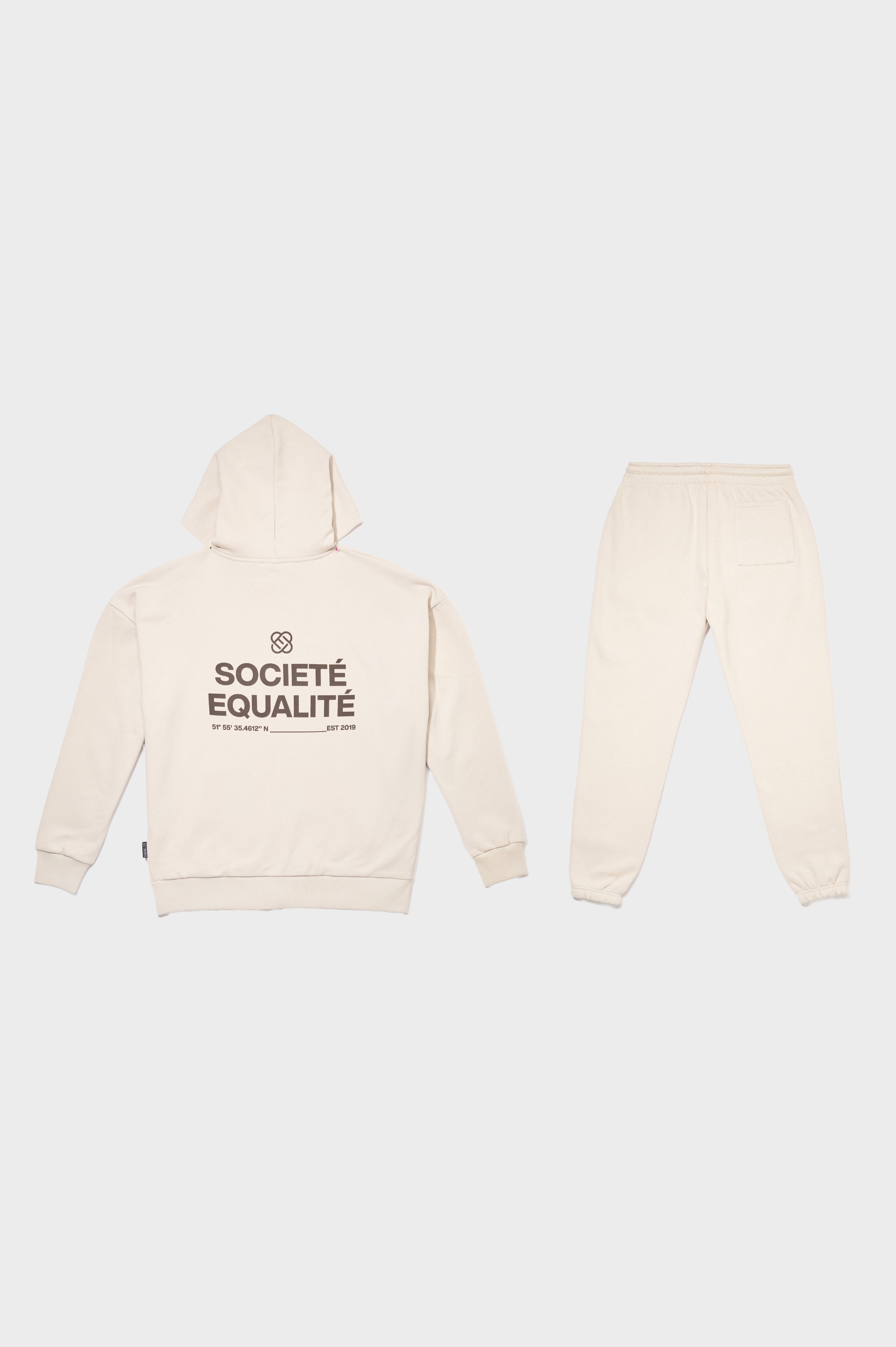 SOCIETÉ JOGGER SET OFF-WHITE & BROWN