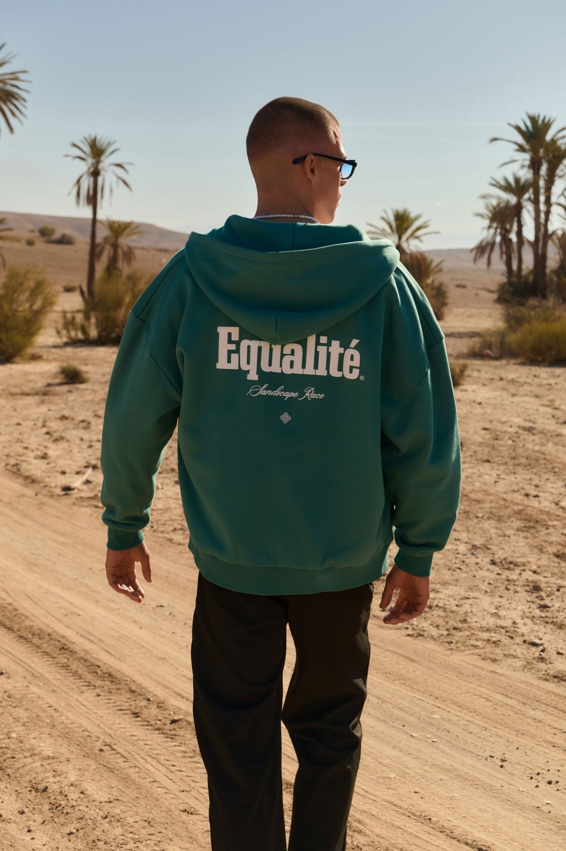 MIRAGE OVERSIZED FULL ZIP HOODIE | PETROL GREEN