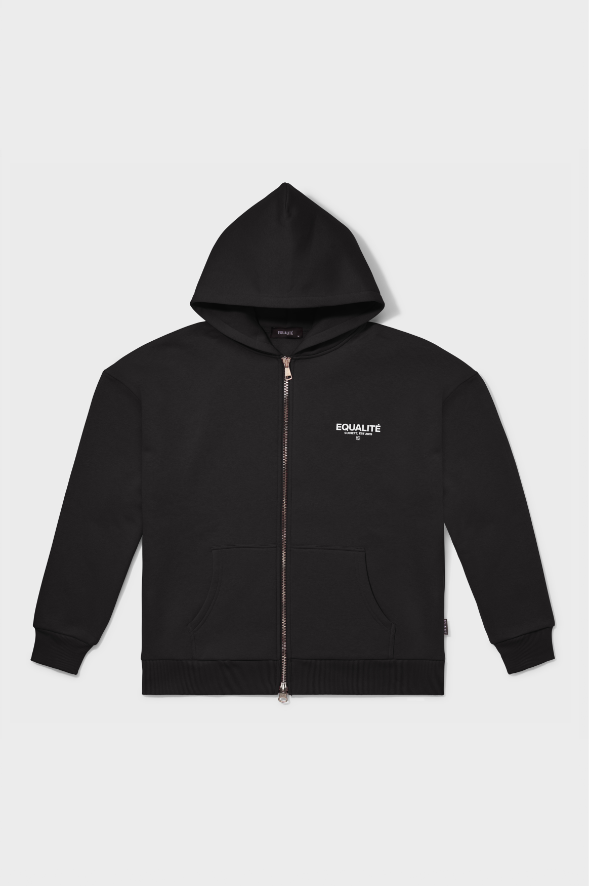 SOCIETÉ OVERSIZED FULL ZIP HOODIE | BLACK