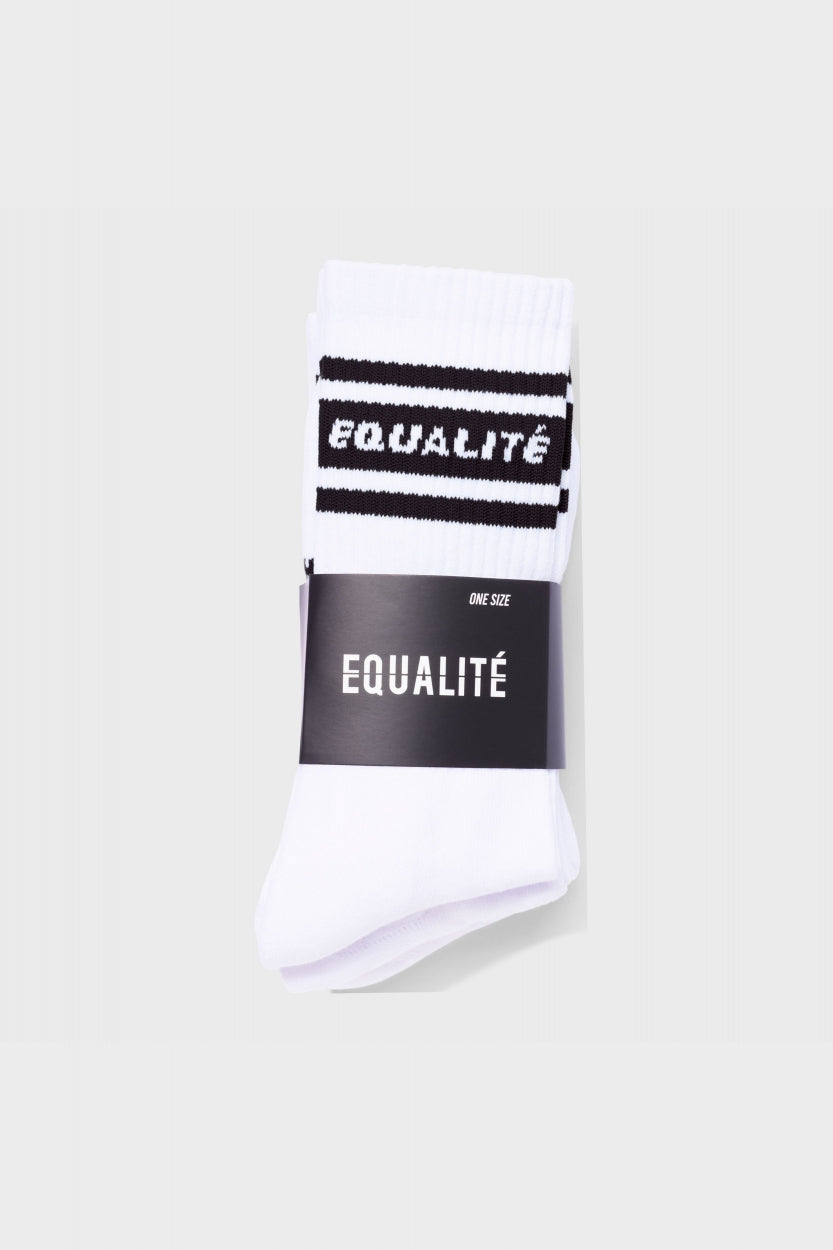 STRIPED SOCKS | WHITE & BLACK