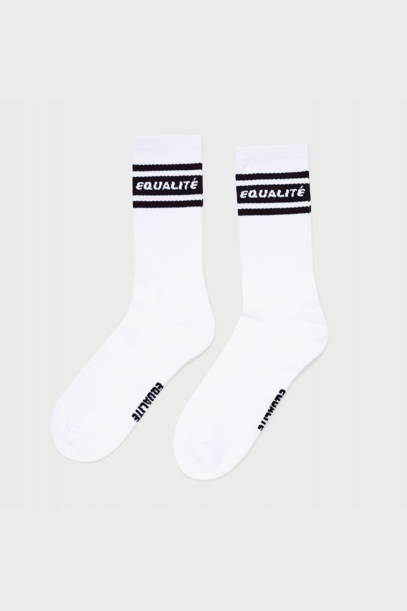 STRIPED SOCKS | WHITE & BLACK