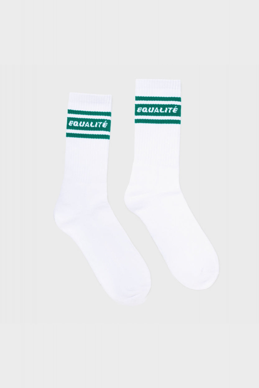 STRIPED SOCKS | WHITE & GREEN